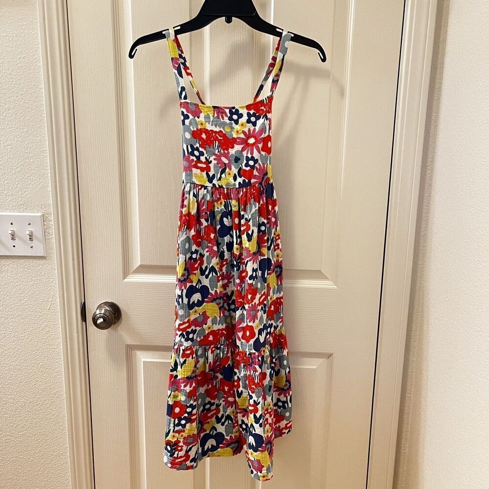 Hanna Andersson Flower Frenzy Muslin Twirl Dress Girls Size 150 US 12